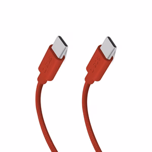 SBS TECABLETISSUETCCR USB-C - USB-C 1.5m 60W Braided Kaabel - punane