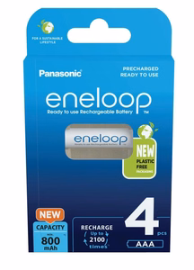 Laetavad patareid PANASONIC ENELOOP AAA 800 mAh 4 tk (BK-4MCDE/4CP)