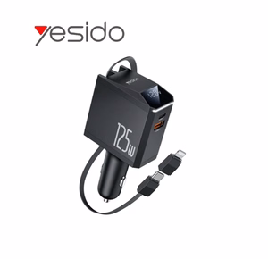 YESIDO CAR LAADIJA Y71 125W FAST CHARGING 4in1 LED + C+iP KAABEL 65W must