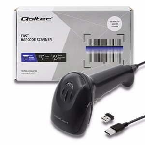Qoltec 50868 – juhtmeta laser-vöötkoodiskanner 1D/2D, must