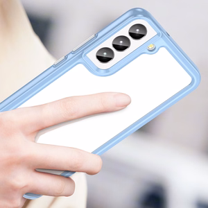 Outer Space Case for Samsung Galaxy S23+ cover with a flexible frame blue