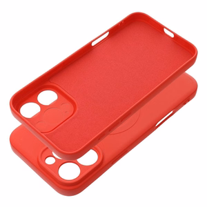 Чехол для iPhone 16 Pro Max силиконовый Mag Cover совместимый с MagSafe красный
