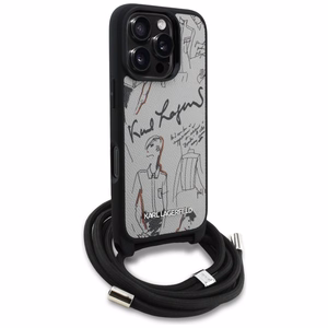 KARL LAGERFELD ümbris jaoks IPHONE 16 PRO KLHCP16LPGGRMPCG compatible with MagSafe (CRSSBY Grained PU W/ Pattern & Logo) hall