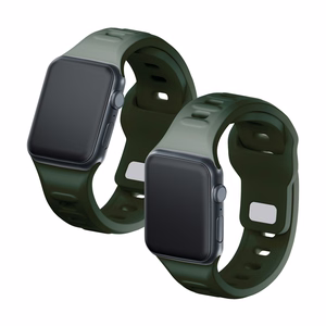 3mk silikoonrihm Apple Watchile, 42/44/45/46/49 mm, tumeroheline, suur suurus