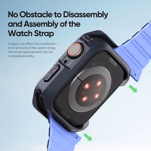 Чехол DUX DUCIS TAMO для Apple Watch series 10 42 мм прозрачный с темно-синим