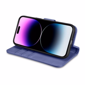 iCarer rahakoti ümbris 2in1 Cover iPhone 14 Pro Max nahast Flip Cover Anti-RFID Light Purple (WMI14220728-LP)
