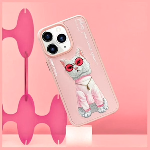 Nimmy Glasses Cool Cat Ümbris jaoks iPhone 15 Pro - Roosa