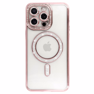 Bling Magsafe Ümbris jaoks Iphone 14 Pro roosa