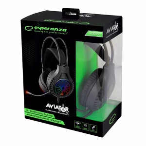 Esperanza EGH5000 kõrvaklapid mikrofoniga, mustad