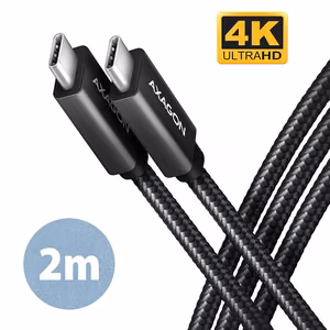 Axagon USB-C USB-C kaabel 2m 100W must BUCM32-CM20AB