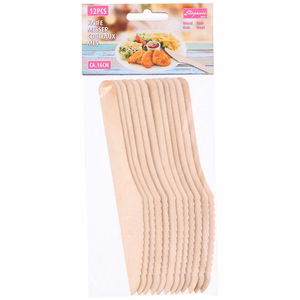 Cuisine Elegance ühekordsed puidust noad, 12 tk