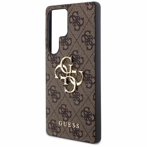 Guess Big 4G Logo Classic Logo Ümbris jaoks Samsung Galaxy S25 Ultra Brown
