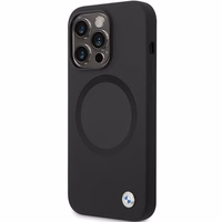 BMW BMHMP14XSILBK2 ümbris jaoks iPhone 14 Pro Max 6.7" - must Signature Liquid Silicone MagSafe