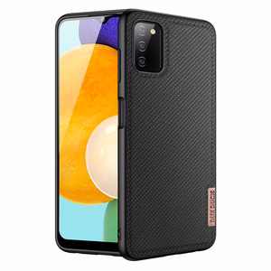 Dux Ducis Fino nailonist kattega ümbris Samsung Galaxy A03s musta värvi jaoks