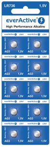 Mini aluselised akud everActive G3 LR736 LR41 10 tk.