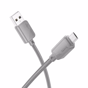 Кабель USB A на Micro USB Hoco 2,4A 1 m X113 серый
