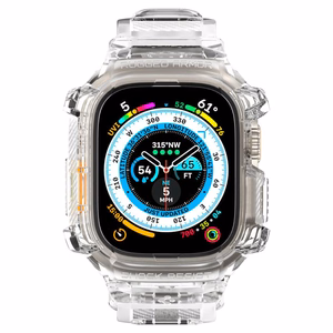 Spigen Rugged Armor Pro ümbris ja rihm Apple Watch Ultra 49 mm jaoks (läbipaistev)