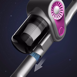 4-in-1 Vertical Handheld Vacuum Cleaner with Dust Mite Removal Brush - Gray