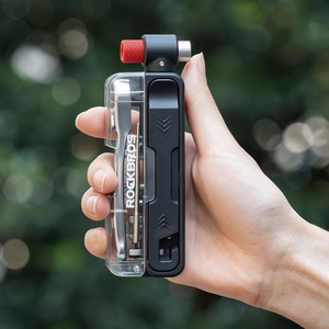 Rockbros Multitool jalgrattatööriistade komplekt CO2-pumba ja käristivõtmega, must