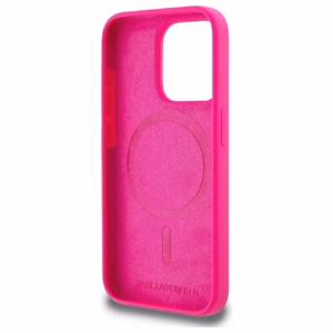 Karl Lagerfeld KLHMP15XSKHPPLF iPhone 15 Pro Max 6.7" fuchsia/fuschia hardcase Silicone Karl Head Print MagSafe