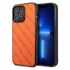 Karl Lagerfeld Perforated Allover Ümbris jaoks iPhone 13 Pro / 13 6.1" - oranž