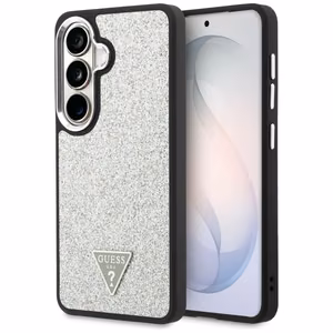 Guess ümbris Fixed Glitter Triangle MagSafe for Samsung Galaxy S26 hõbedane