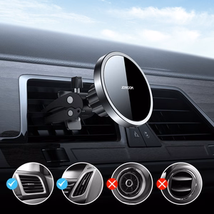 Joyroom Car Magnetic Hoidja Qi Juhtmevaba Inductive Laadija 15W (MagSafe Compatible jaoks iPhone) Must (JR-ZS240)