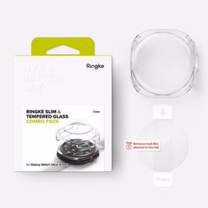 Ringke Slim & Tempered Glass комплект из чехла и стекла для Samsung Galaxy Watch Ultra 47mm – прозрачный