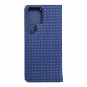 Flip чехол для Samsung S23 ULTRA Luna Book Carbon синий