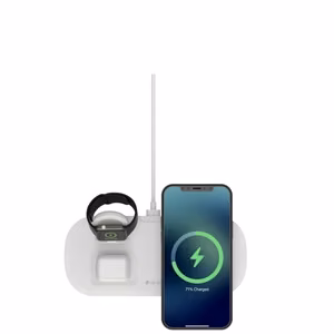Devia traadita laadija 3in1 Smart 15W valge