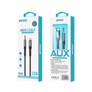 BWOO кабель AUX 3.5mm - Lightning BO-AUX068 черный