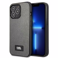 Karl Lagerfeld Saffiano Plaque Ümbris jaoks iPhone 13 Pro Max 6.7" - hõbedane