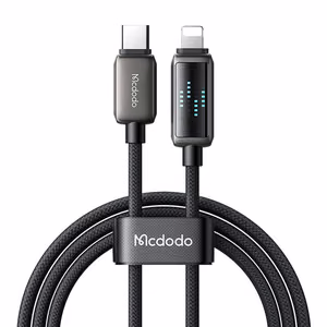 Mcdodo CA-2630 USB-C to Lightning kaabel, 36W, LED display, 1.2m