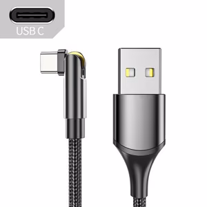 USB kaabel Essager Universal (180 nurk) must Type-C 100cm (kuni 3A)