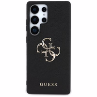 Guess Grained Big 4G Logo Small Classic Logo ümbris jaoks Samsung Galaxy S25 Ultra must