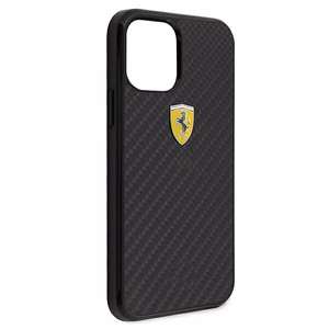 Ferrari FERCAHCP12SBK iPhone 12 mini 5.4" чёрный/чёрный жёсткий чехол On Track Real Carbon