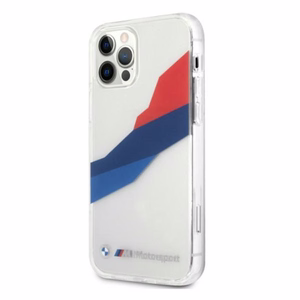 BMW Motorsport Tricolor ümbris iPhone 12 Pro Max'ile - Läbipaistev