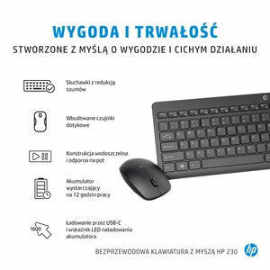 HP 230 juhtmevaba hiir + klaviatuur komplekt (EN)