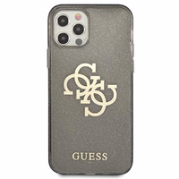 Guess GUHCP12LPCUGL4GBK iPhone 12 Pro Max 6.7" must/must kõva ümbris Glitter 4G Big Logo