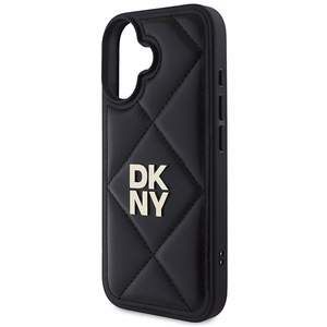 DKNY Quilted Stack Logo iPhone 16 Ümbris - Must