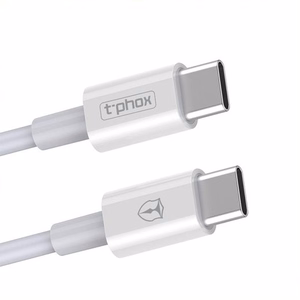 T-PHOX CABLE GLARY LITE SERIES 3W 1M USB-C/USB-C WHITE