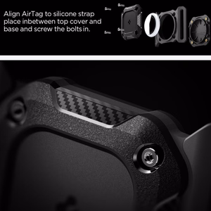 Spigen Tough Armor Pet Collar AirTag 1/2 Ümbris - Must