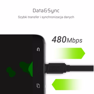 Green Cell KABGC03 USB kaabel 0,25 m USB A - USB C, must