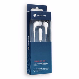 Juhtmega kõrvaklapid jack mikrofoniga 3,5mm MOTOROLA Ear Buds 2-S valge