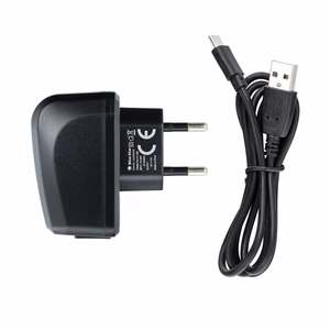 Charger Blue Star Lite 10W USB-A + USB-A to USB-C cable black
