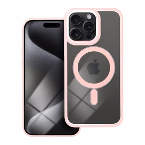 Чехол для iPhone 15 PRO MAX Color Edge Mag Cover совместимый с MagSafe розовый