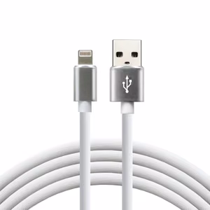everActive CBS-1IW USB Lightning kaabel 1m - valge, silikoon, kiirlaadija, 2,4A