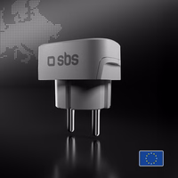 SBS Shucko/EU Travel Adapter - Universal - Valge