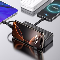 Dudao K11 Pro 20000mAh Powerbank koos sisseehitatud kaablitega - must