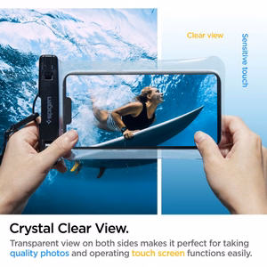Spigen Aqua Shield A601 universaalne veekindel ümbris, läbipaistev